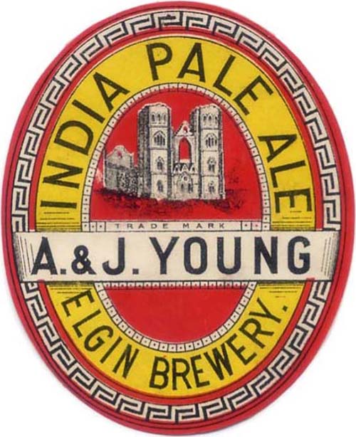 Label for A. & J. Young's India Pale Ale