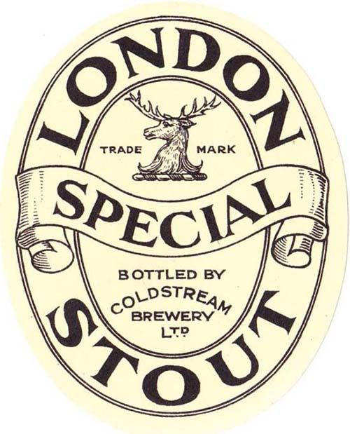 Label for Coldstream Brewery's Special London Stout.