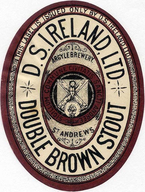 Label for D. S. Ireland Ltd's Double Brown Stout