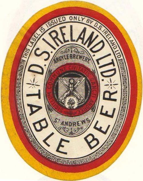 Label for D. S. Ireland Ltd's Table Beer