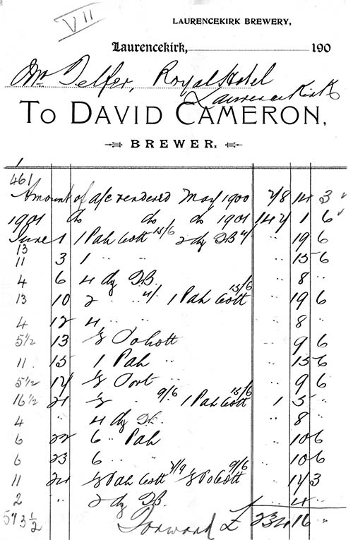 Invoice from David Cameron