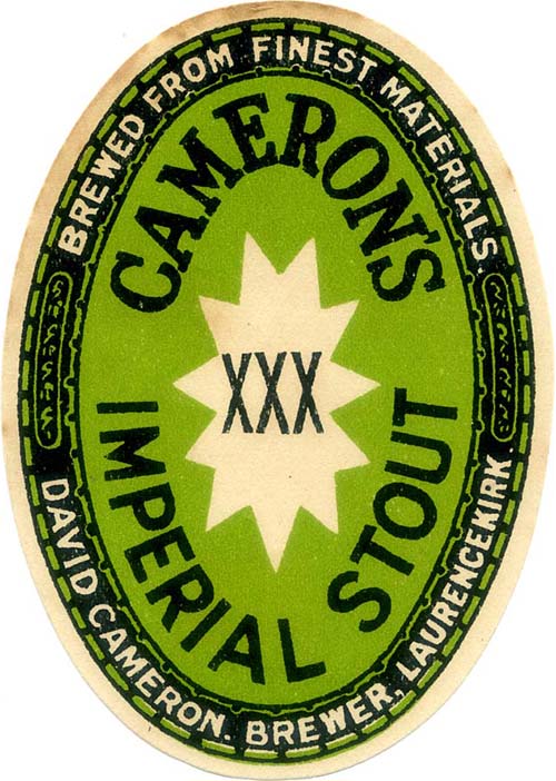 Label for David Cameron's Imperial Stout