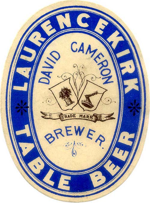 Label for David Cameron's Table Beer