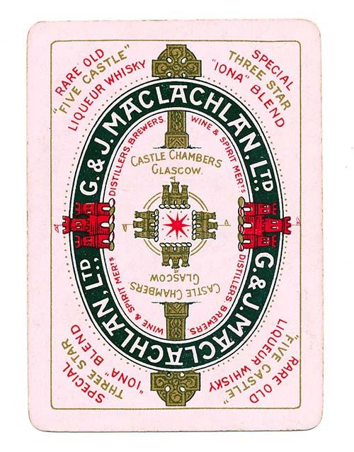 Playing card for G. & J. Maclachlan Ltd