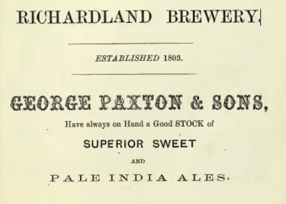 Advertisement for George Paxton and Sons
