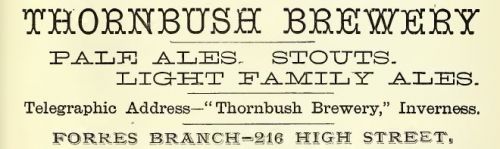 Advertisement for the Thornbush Brewery