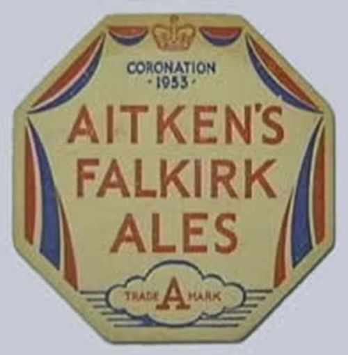 Beermat from James Aitken & Co (Falkirk) Ltd celebrating the 1953 Coronation