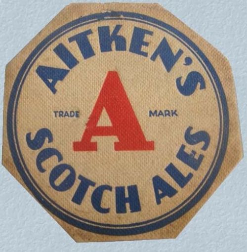 Beermat promoting James Aitken & Co (Falkirk) Ltd's Scotch Ales