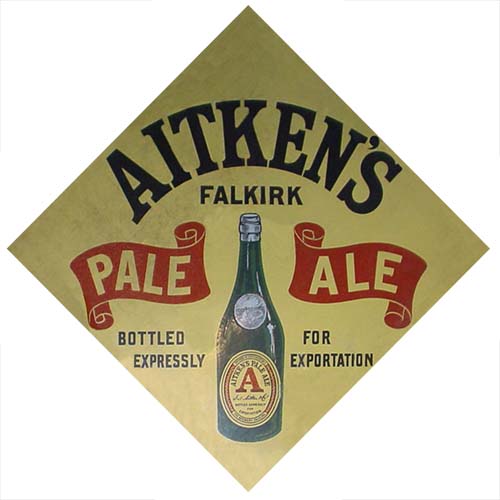 Sign advertising James Aitken & Co (Falkirk) Ltd Pale Ale