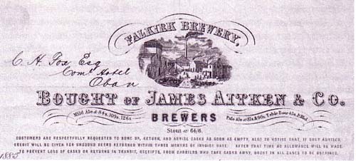 Invoice header from James Aitken & Co
