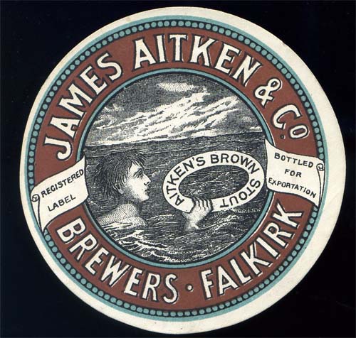 Label for James Aitken & Co's Brown Stout