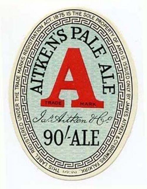 Label for James Aitken & Co's 90/- Pale Ale
