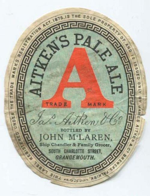 Label for James Aitken & Co's Pale Ale
