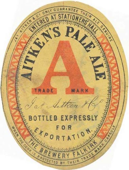 Label for James Aitken & Co's Pale Ale