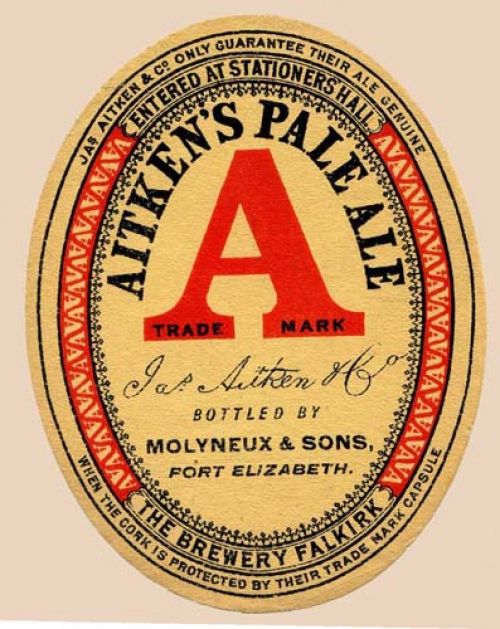 Label for James Aitken and Co's Pale Ale