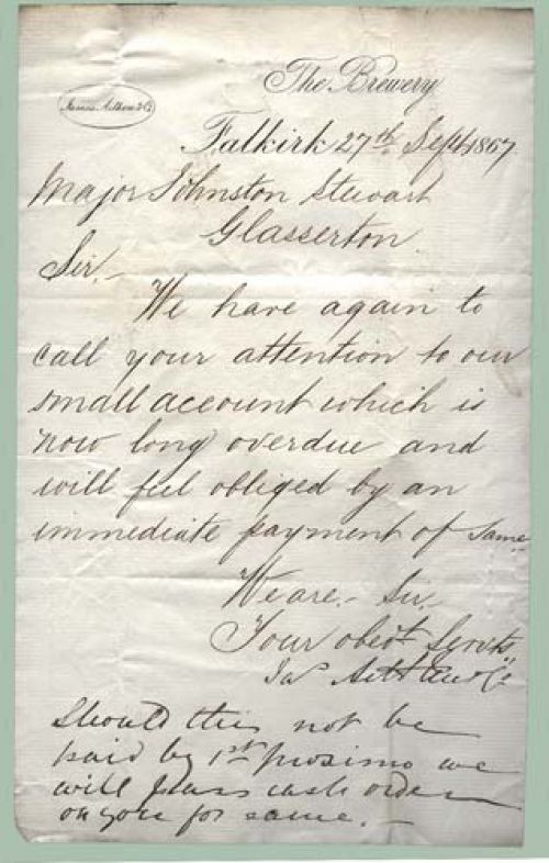 Letter from James Aitken & Co