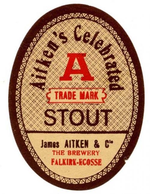 Label for James Aitken and Co's Celebrated Stout