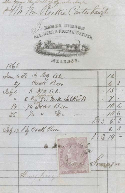 Invoice for James Simson