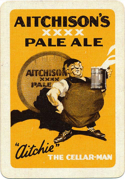 Playing card promoting John Aitchison & Co Ltd's XXXX Pale Ale