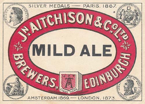 Label for John Aitchison & Co Ltd's Mild Ale