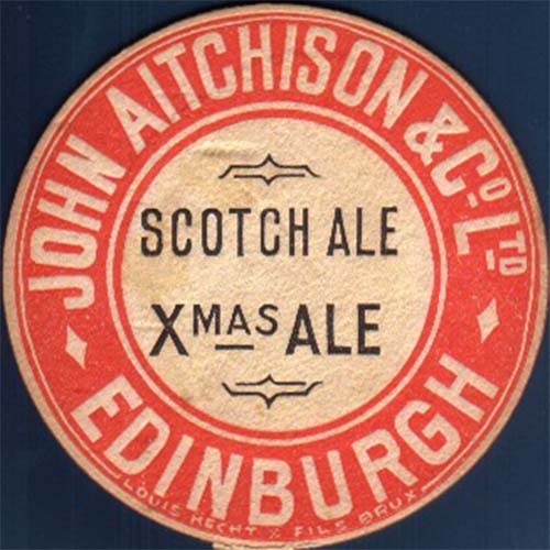Beermat for John Aitchison & Co Ltd's Scotch Ale and Xmas Ale