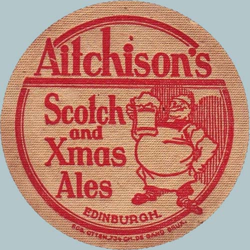 Beermat for John Aitchison & Co Ltd's Scotch and Xmas Ales
