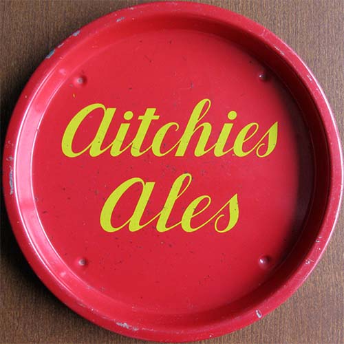 Tray promoting John Aitchison & Co Ltd's Aitchie's Ales