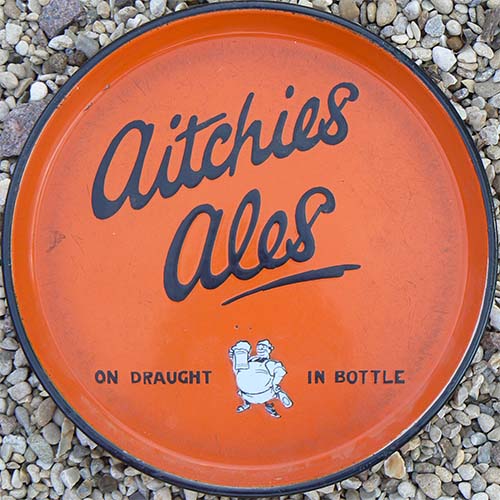 Tray promoting John Aitchison & Co Ltd's Aitchie's Ales