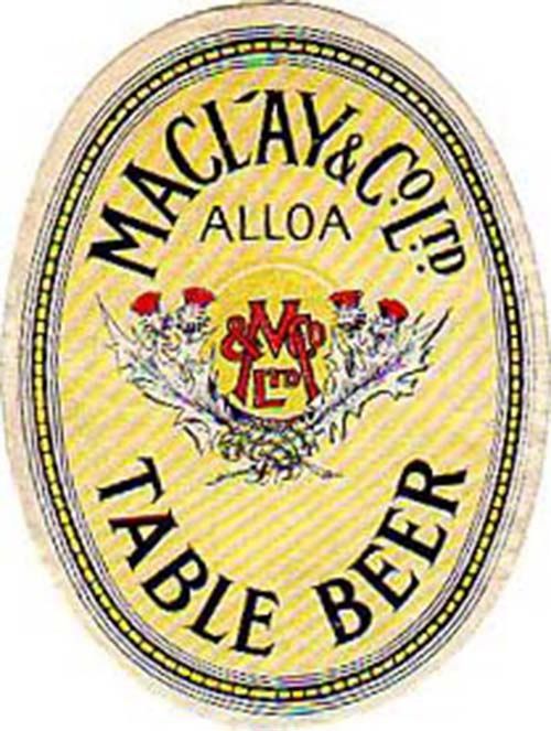 Label for Maclay & Co Ltd's Table Beer