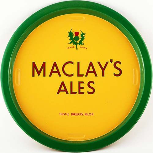 Tray promoting Maclay's Ales
