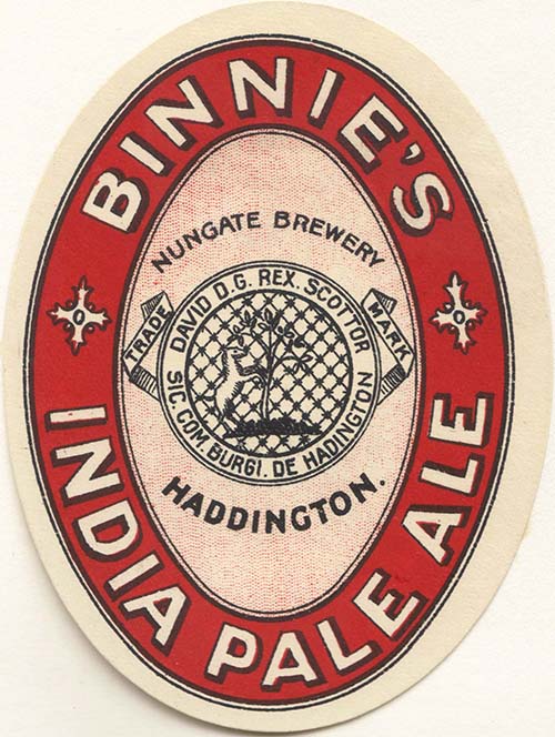 Label for Mark Binnie & Co's India Pale Ale