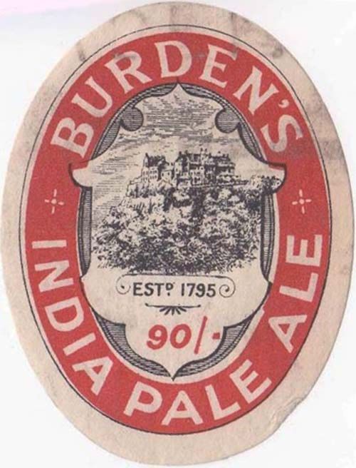 Label for Peter Burden's India Pale Ale