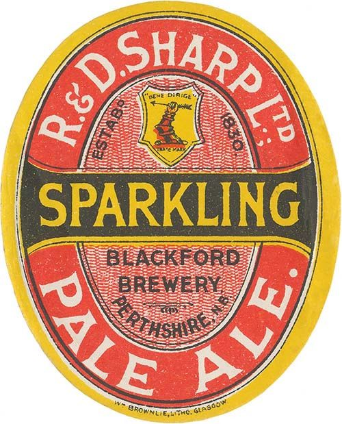 Label for R. & D. Sharp Ltd's Sparkling Pale Ale