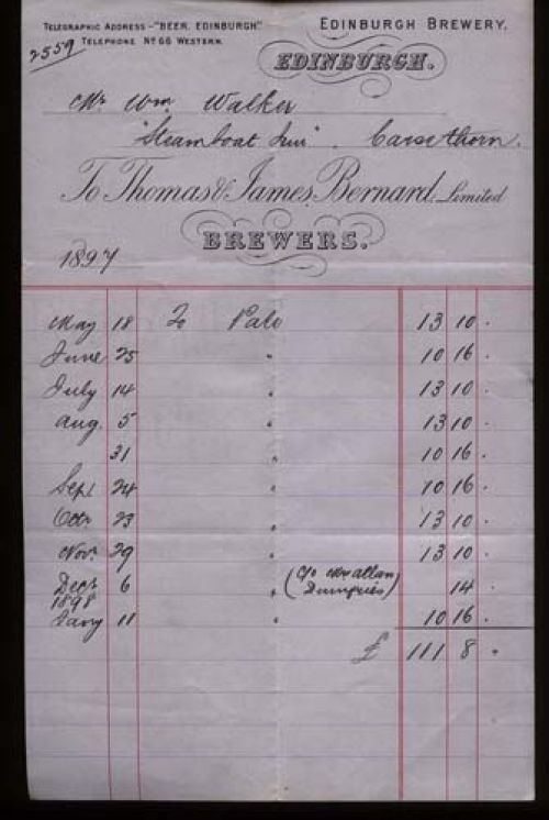 Invoice from Thomas and James Bernard Ltd