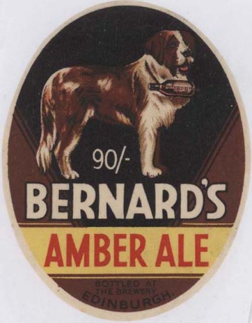 Label for Thomas and James Bernard Ltd's 90/- Amber Ale
