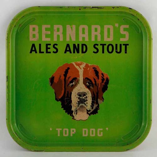 Tray promoting Thomas and James Bernard Ltd's Ales and Stouts