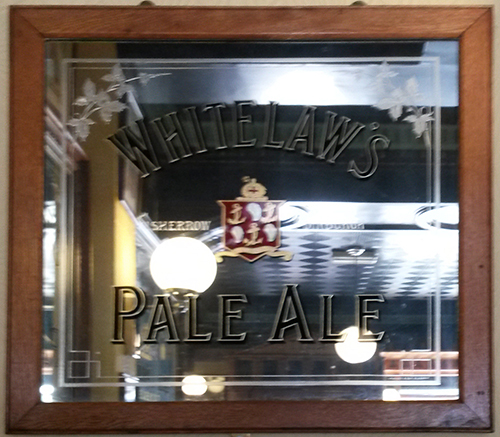 Mirror advertising William Whitelaw & Son's Pale Ale